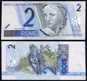 Brazil - 2 Reais 2001 ( 2009 ) UNC Pick 249h Lemberg-Zp - Picture 1 of 1
