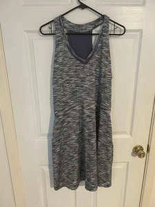MPG Racerback Dress Womens Size XL Purple Black Pockets Shelf Bra Stretch Travel - Picture 1 of 7