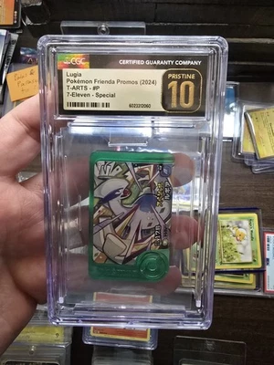 CGC Pristine 10 Lugia 2024 7-Eleven Special Pokémon Frienda Promo T-ARTS #P - Image 1 of 2