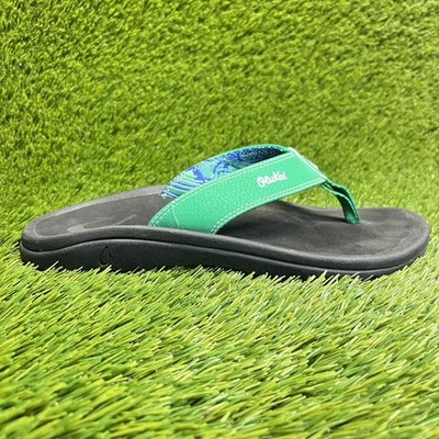 Sandalias chanclas OluKai Ohana para hombre talla 9 verdes negras para caminar al aire libre Foto 1 de 4