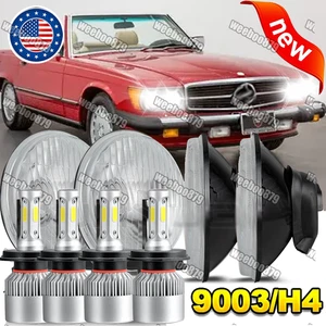 4x For Mercedes-Benz 380SL 450SL 560SL 5.75" Round LED Headlights Hi-Lo Beam A+ - Bild 1 von 13