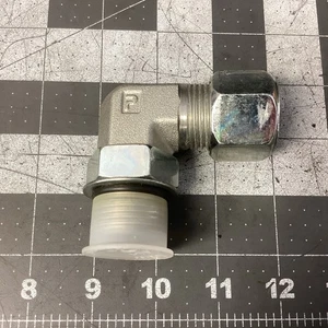 PARKER 12S P0-100  ELBOW 3/4" 90° FLARE X 1-1/16 SAE-ORB LOT OF 11 (LBB37M) - Picture 1 of 3