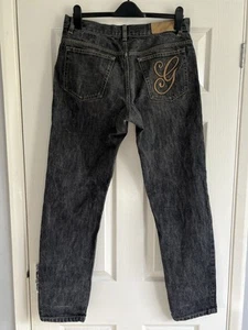 Pantalones de mezclilla para hombre Gucci vintage negros grises índigo Italia talla 50 W34 L31 - Imagen 1 de 19
