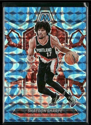 Shaedon Sharpe 2023-24 Panini Mosaic Reactive Blue #177 Portland Trail Blazers - Image 1 of 2