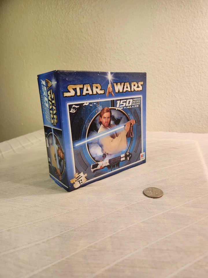 Set of 2 Milton Bradley Hasbro 2002 Star Wars 150 Metallix Jigsaw Puzzle GUC