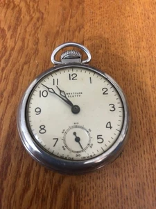 VINTAGE WESTCLOX SCOTTY TASCHENUHR FUNKTIONIERT HERGESTELLT IN DEN USA - Bild 1 von 9