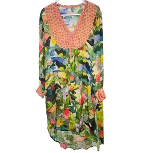 Anthropologie Blank London Womens Lucia Floral Tunic Blouse Cottagecore Boho - Picture 1 of 11