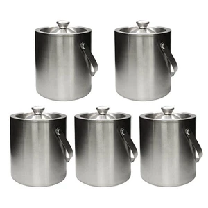 Home Brew Ohio Stainless Steel Double Wall Ice Bucket 1.5 Liter 5 Pack - Picture 1 of 10