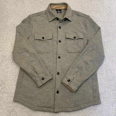 Faherty Inlet Knit CPO Shacket Men M Olive Brush Melange Reserve Overshirt Shirt - Image 1 of 4