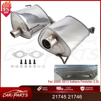 Pair of Exhaust Muffler fits: Subaru 2009-2013 Forester & 2008-2011 Impreza 2.5L - Image 1 of 4