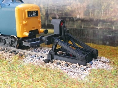 UDT3D 1:76 scale OO Gauge Railway Buffer Stop with Working Red LED Light - Pack of 2