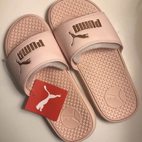 Scarpe sandali Puma Cool Cat donna rosa chiaro sintetici slide nuovi con etichetta taglia 7