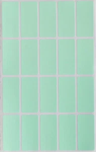 Rectangle Pastel Green Label in Various Sizes (1 ½ "x ¾ "- 3" x 2") 15 Sheets - Picture 1 of 19