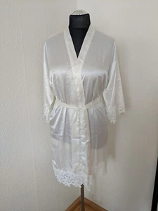 Bride Hochzeit Damen Morgenmantel Bademantel weiß Größe M - Bild 1 von 6