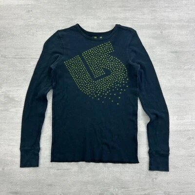 Vintage Burton Thermal Long Sleeve Shirt Size Small Black Waffle Knit Snowboard - Image 1 of 4
