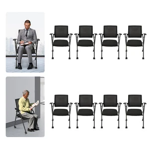 Ergonomic Foldable Conference Room Chairs with Armrests - Space-Saving Design - Picture 1 of 23