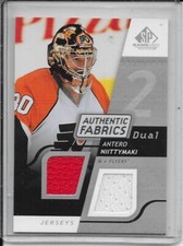 2008-09 SP Game Used Antero Niittymaki Authentic Fabrics Dual Jersey
