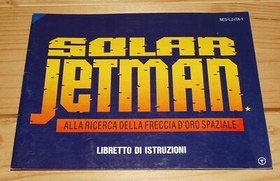 Solar Jetman istruzioni manuale per gioco console Nintendo Nes