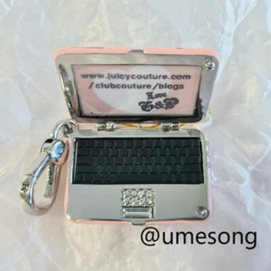 Juicy Couture Laptop Computer Charm Pendant Necklace Keychain w/Rhinestones - Picture 1 of 7