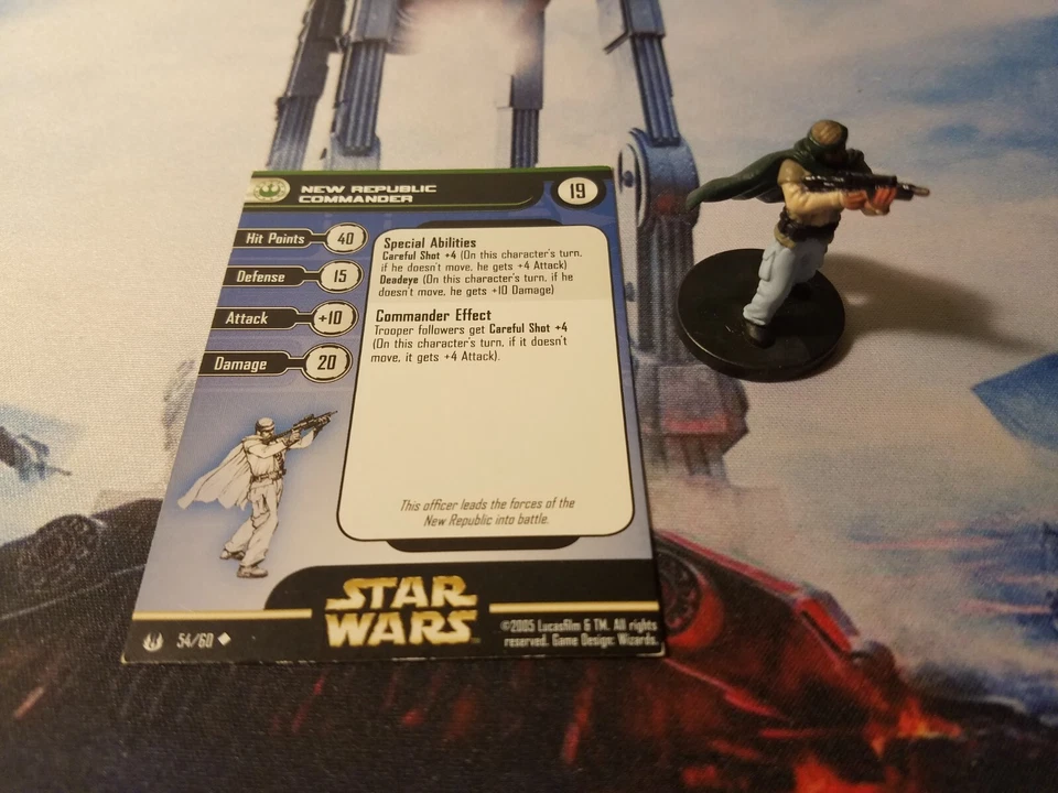 Star Wars Miniatures Universe 54 New Republic Commander - Image 1 of 1