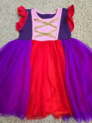Vestido Sarah Sanderson Hermana Hocus Pocus Bruja Niñas Talla 5-6 Rosa Púrpura Rojo Foto 1 de 4