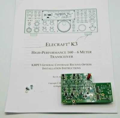 ELECRAFT K3 y K3S - KBPF3 Cobertura general recibir opción placa con manual  Foto 1 de 4