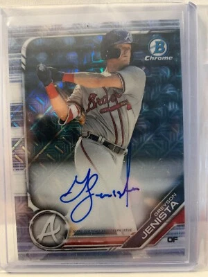GREYSON JENISTA 2019 Bowman Chrome MEGA BOX MOJO Refractor Auto Braves - Image 1 of 2