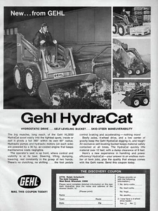 Gehl Modelo HL-3030 1970 HydraCat anuncio impreso original - Imagen 1 de 1