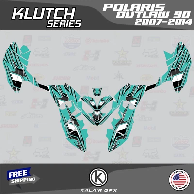 Kit de gráficos para POLARIS OUTLAW 90 (2007-2014) KLUTCH verde azulado 16-MIL Foto 1 de 4