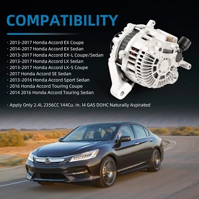 Генератор переменного тока 110 А для Honda Accord 2,4 л 2013-2017 311005A2A02 A005TL0581, 7 канавок - Изображение 1 из 4