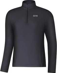 New GORE WEAR R3 Men's Long Sleeve Zip Shirt Medium M Grey Black 100411 - Picture 1 of 7