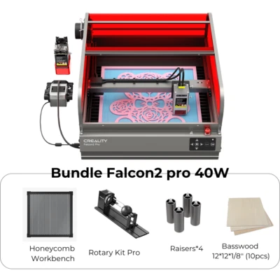 Creality Falcon2 Pro 40W Enclosed Laser Engraver And Cutter Master Engraving  - Image 1 of 4