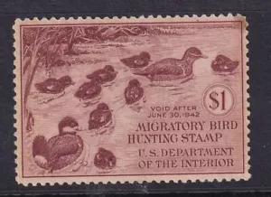 1941 Federal Duck Stamp Sc RW8 MNH OG single Ruddy Ducks (1B - Picture 1 of 1