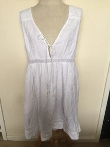 Bnwt Ladies White Summer Monsoon Dress Size Medium Uk 12 - Picture 1 of 6