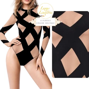 ANITA STRING BODY by Wolford M Medium gobi black Langarm Transparent Blickdicht - Bild 1 von 2