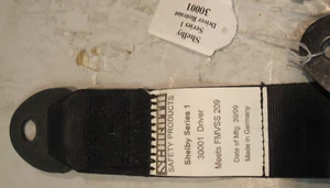 Shelby Series 1  drivers side Seat Belt  OEM, NOS - Picture 1 of 7