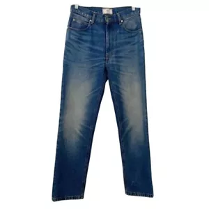 AMI PARIS ALEXANDRE MATTIUSSI WOMEN'S BLUE STONEWASH STRAIGHT LEG JEANS - 28 - Picture 1 of 10