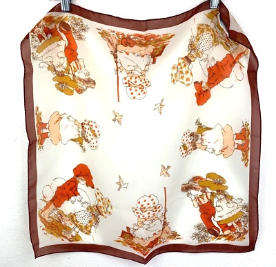 Шарф винтажный Nasharr Freres 70-е бандана Hollie хобби как мальчик девочка 21 дюйм квадратный - Изображение 1 из 4