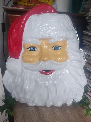 Decoración de Navidad Colgante de Pared de Santa Face muy grande - Nostalgia de los años 80 de los años 70  - Imagen 1 de 4