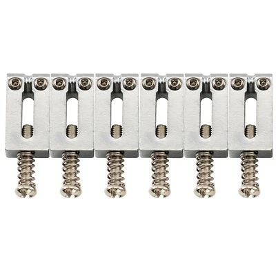 Musiclily Pro Chrome 10.5mm Stainless Steel Modern Guitar Tremolo Bridge Saddles