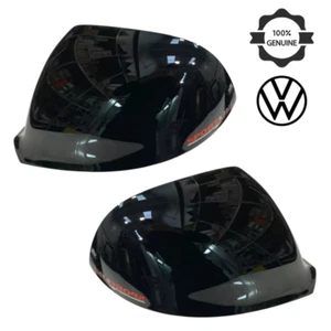 VW Transporter T5.1/T6/T6.1 Genuine Gloss Black Mirror Covers Set With Sportline - Picture 1 of 6