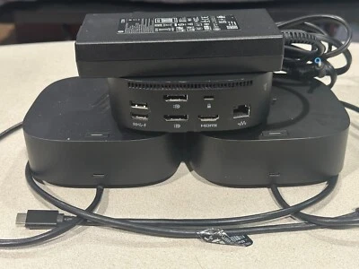 Replicador de puertos estación de acoplamiento HP USB-C HSN-IX02 Thunderbolt 4K G2 con cargador Foto 1 de 4