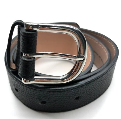 Cinturón H&M negro para mujer talla XS 28 hebilla plateada 1 1/8" Foto 1 de 4