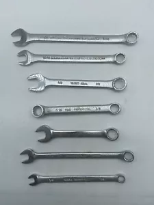 Proto Professional 12 Point Combination Wrenches Log Of 7 Wrenches 7 Pieces - Picture 1 of 23