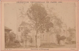 Albumen Cabinet Card Uruguay pavilion Paris world exhibition 1889 Exposition - Picture 1 of 1