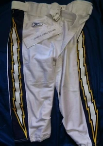 Auténticos pantalones de fútbol americano Reebok San Diego Chargers 2005 de la NFL talla 52 largos - Imagen 1 de 3