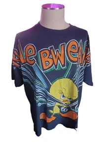 Vintage distressed rule bweaker looney tunes plus size tweety bird tee freeze ra - Picture 1 of 4