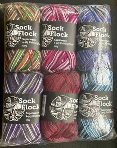 Mixed 4Ply SuperWash Sock Yarn 75% New Zealand Wool 25% Polyamide X6 120g Balls - Picture 1 of 9