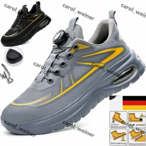 Herren Sicherheitsschuhe S3 Sportliche Damen Arbeitsschuhe Drehknopf Stahlkappe - Bild 1 von 12