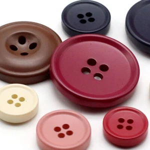 10Pcs Round 4-Hole Sewing Resin Buttons DIY for Overcoat Blazer Trench Coat - Picture 1 of 17